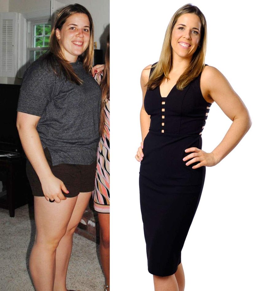 Member weight-loss before and after comparison